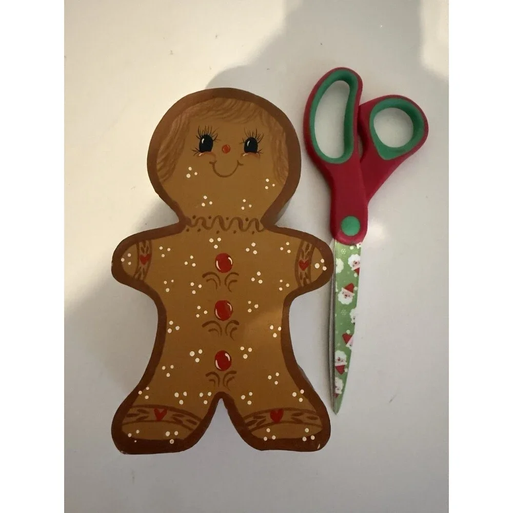 Adorable! 1980s Gingerbread Girl Wood Candle Stick Holder